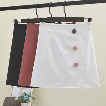 Fusta de dama eleganta cu nasturi colorati in mai multe culori