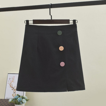 Fusta de dama eleganta cu nasturi colorati in mai multe culori