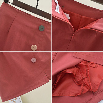 Fusta de dama eleganta cu nasturi colorati in mai multe culori