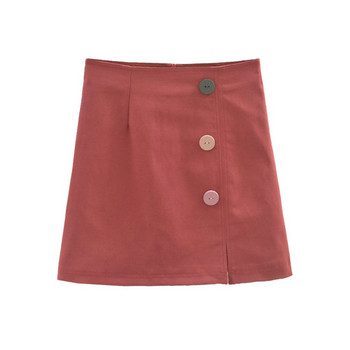 Fusta de dama eleganta cu nasturi colorati in mai multe culori