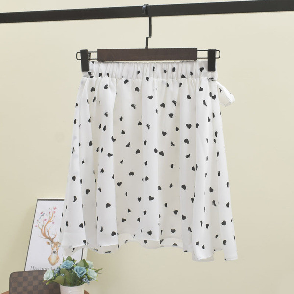 Fusta casual dama in alb si negru