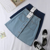 Fusta de dama moderna in patru culori - cu nasturi