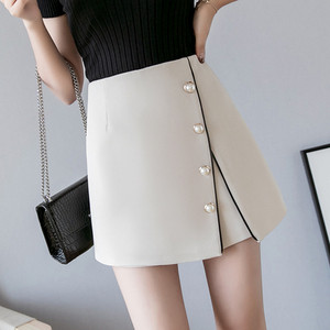 Fusta - pantaloni in doua culori cu perle decorative