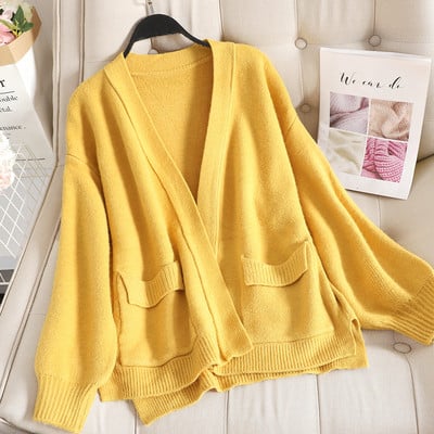 Cardigan lung dama casual cu buzunar in diferite culori