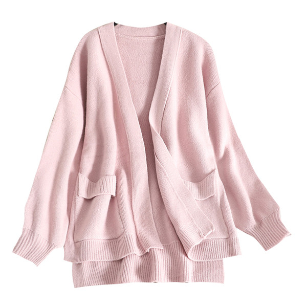 Cardigan lung dama casual cu buzunar in diferite culori