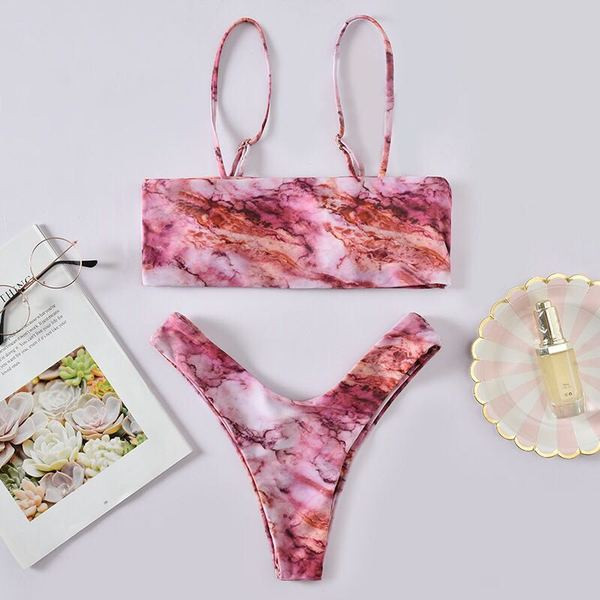 Costum de baie de dama modern in doua culori