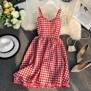 Rochie de dama in carouri croiala in mai multe culori