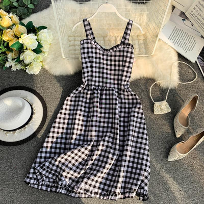 Rochie de dama in carouri croiala in mai multe culori