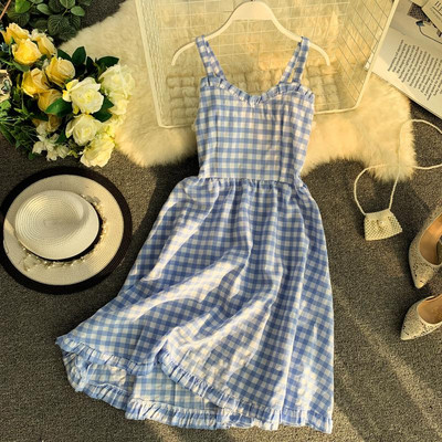 Rochie de dama in carouri croiala in mai multe culori