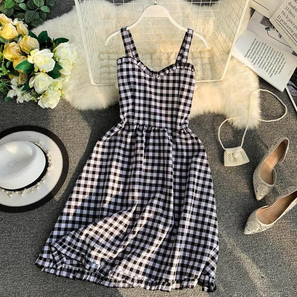 Rochie de dama in carouri croiala in mai multe culori