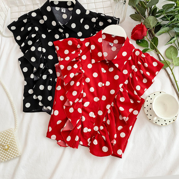 Cămașă modernă de damă cu buline în patru culori