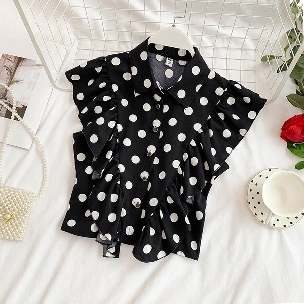 Cămașă modernă de damă cu buline în patru culori