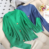 Vesta casual dama cu nasturi si maneci lungi