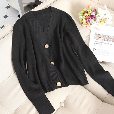 Vesta casual dama cu nasturi si maneci lungi