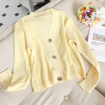 Vesta casual dama cu nasturi si maneci lungi