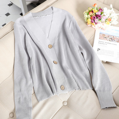 Vesta casual dama cu nasturi si maneci lungi