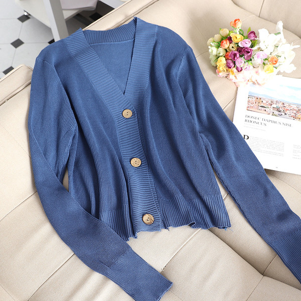 Vesta casual dama cu nasturi si maneci lungi