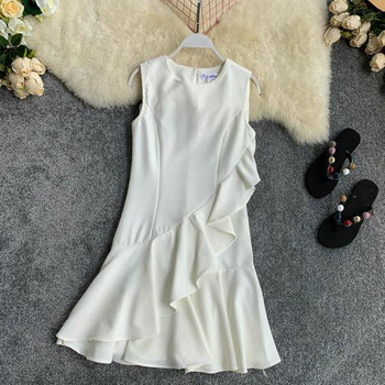 Rochie elegantă de damă, cu decolteu O, în mai multe culori diferite