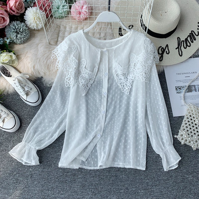 Cămașă de damă cu dantelă în trei culori