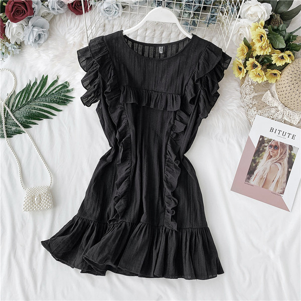 Rochie de dama cu decolteu in negru