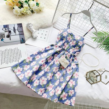 Rochie moderna de dama cu motiv floral - model decupat