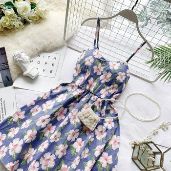 Rochie moderna de dama cu motiv floral - model decupat