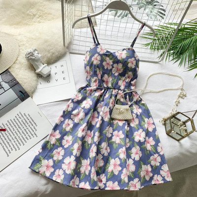 Rochie moderna de dama cu motiv floral - model decupat