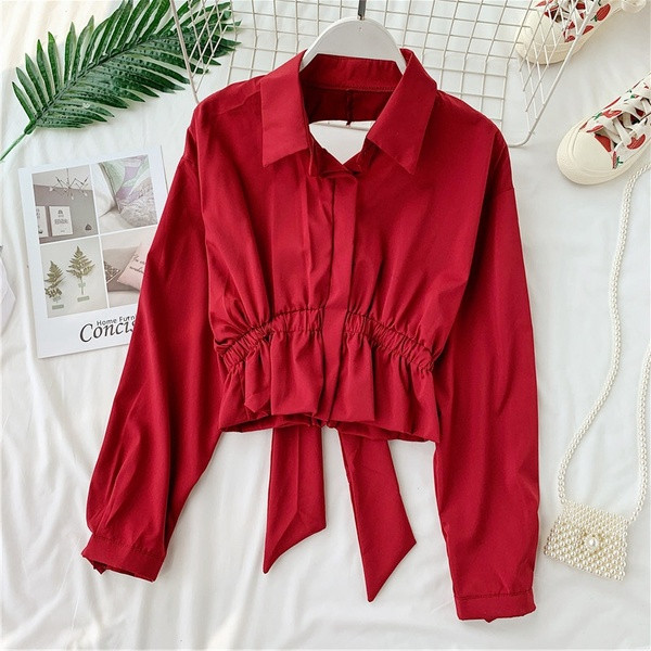 Cămașă modernă de damă cu guler în patru culori