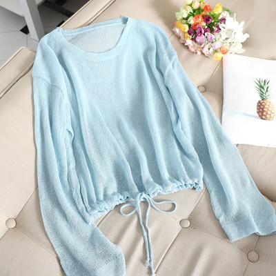 Bluza de dama in mai multe culori cu cravate si maneci lungi