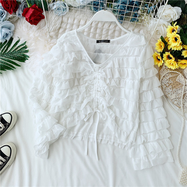 Bluza de dama cu decolteu in V in mai multe culori