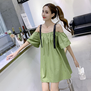 Rochie de dama actuala cu umerii goi in mai multe culori