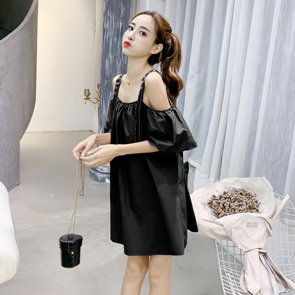 Rochie de dama actuala cu umerii goi in mai multe culori