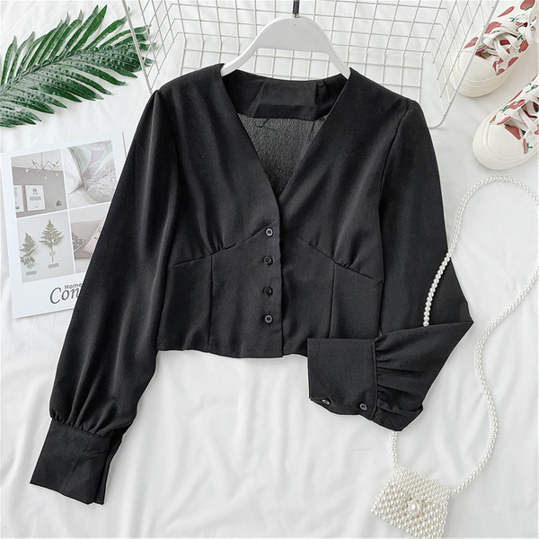 Cămașă de damă cu mâneci lungi și nasturi