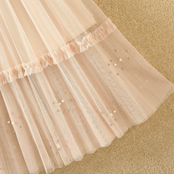 Fusta de dama moderna cu perle in mai multe culori