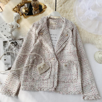 Geaca de dama de toamna cu buzunare in culori deschise si inchise