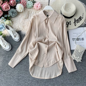 Cămașă modernă de damă cu guler în mai multe culori