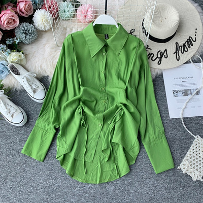 Cămașă modernă de damă cu guler în mai multe culori