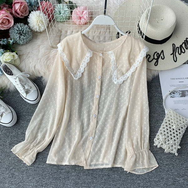 Cămașă de damă cu dantelă în trei culori