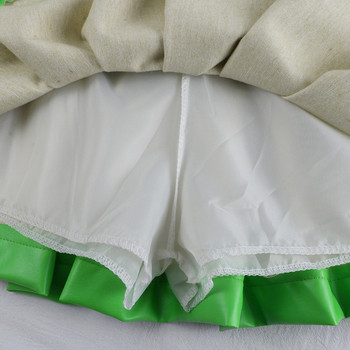 Fusta de dama moderna in albastru si verde cu fermoar