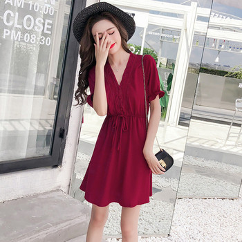 Rochie casual dama - model croiat in doua culori