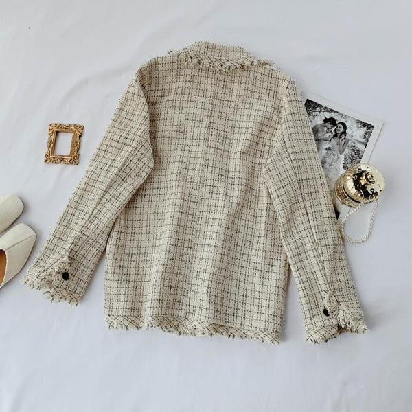 Geaca de dama eleganta cu inchidere dubla in doua culori