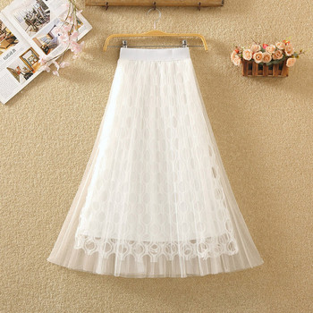 Fusta de dama model nou cu tul - mai multe culori