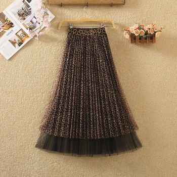 Fusta de dama eleganta model nou cu model leopard