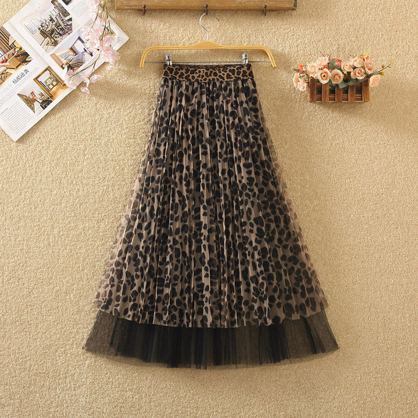 Fusta de dama eleganta model nou cu model leopard