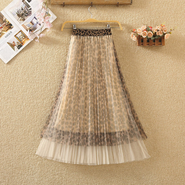 Fusta de dama eleganta model nou cu model leopard