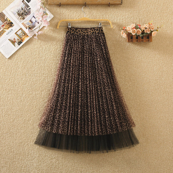 Fusta de dama eleganta model nou cu model leopard