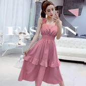 Rochie de dama actuala in carouri in doua culori cu talie inalta