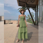 Rochie casual de dama cu bretele subtiri