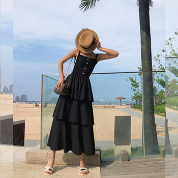 Rochie casual de dama cu bretele subtiri