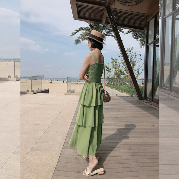 Rochie casual de dama cu bretele subtiri